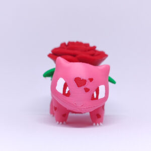 Figuras Pokémon Impresas en 3D | Bulbasaur Flor Rosa
